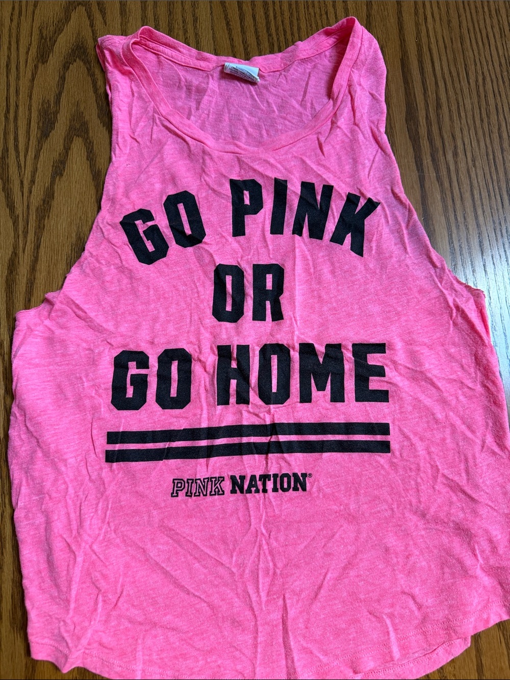 Women’s PINK “go pink or go home” Muscle Tank